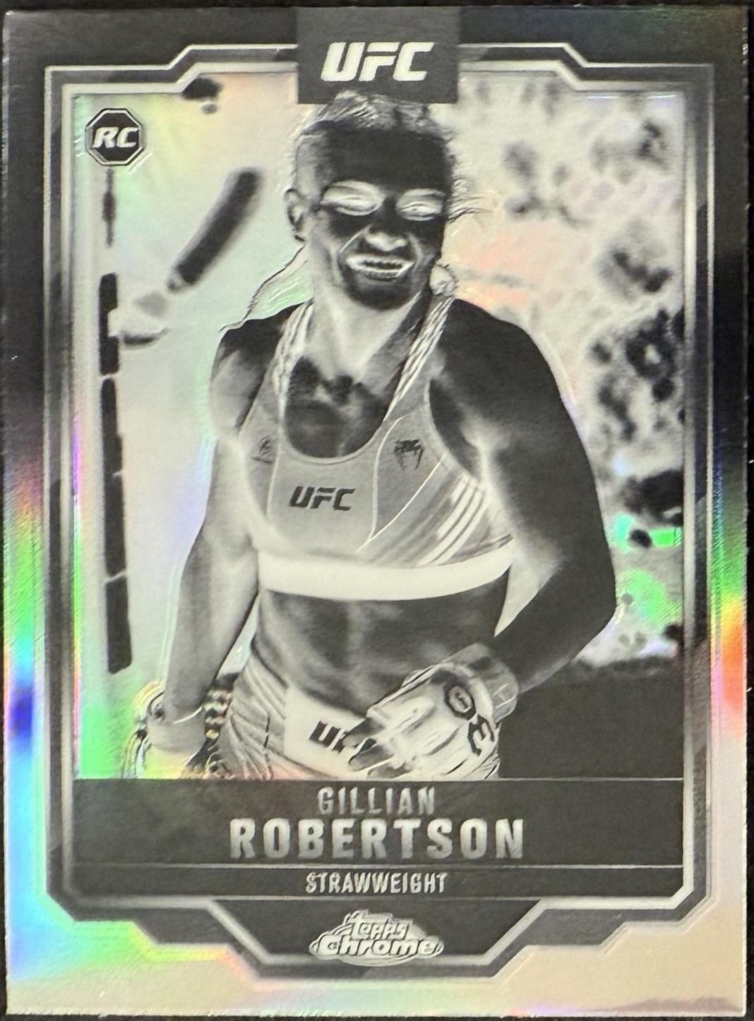 Gillian Robertson 2025 Topps Chrome UFC Base #158 Negative Refractor