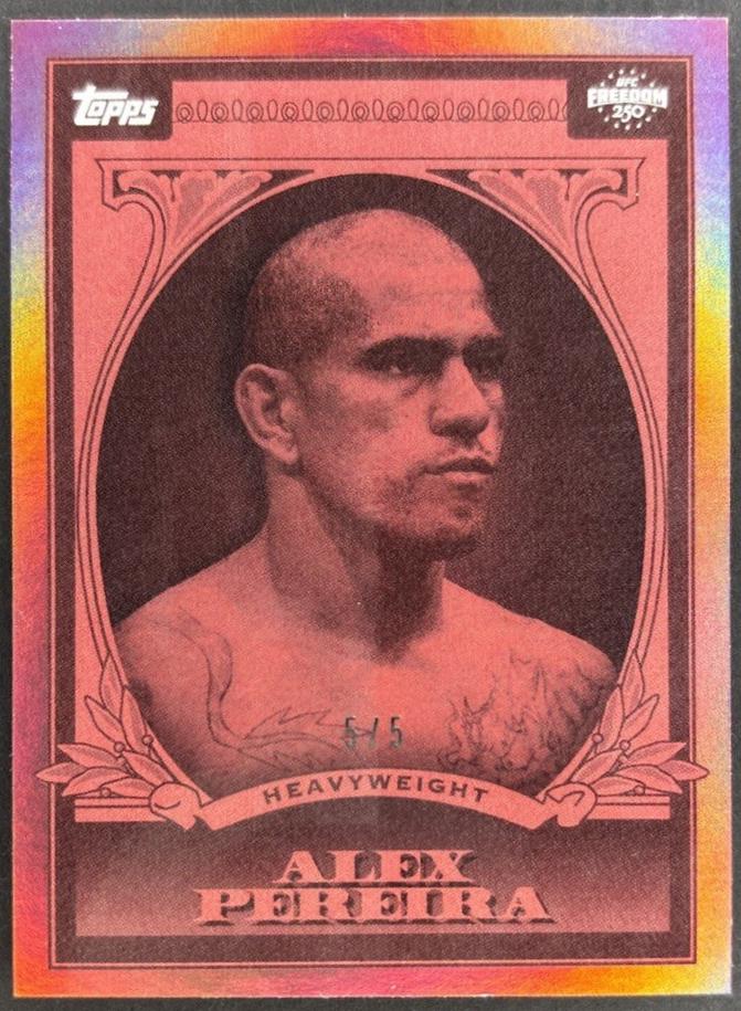 Alex Pereira 2026 Topps UFC Freedom 250 UFC Dollar #UD-7 Red