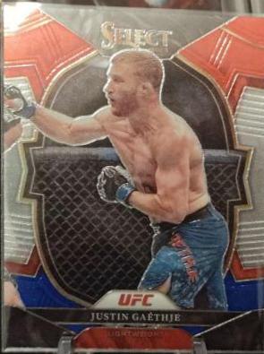 Justin Gaethje 2023 Panini Select UFC Concourse #47 Red Blue Prizm