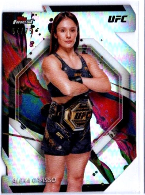 Alexa Grasso 2024 Topps Finest UFC Base Common #60 Die-Cut Refractor
