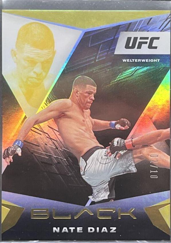 Nate Diaz 2021 Panini Chronicles UFC Base Black #118 Gold
