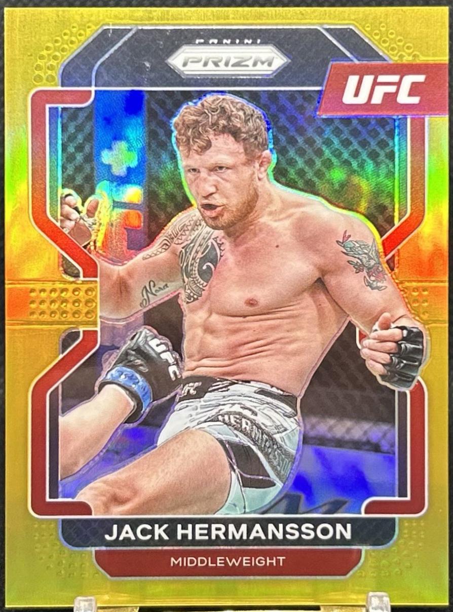 Jack Hermansson 2022 Panini Prizm UFC Base #135 Gold