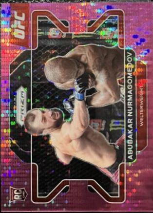 Abubakar Nurmagomedov 2022 Panini Prizm UFC Base #5 Pink Pulsar