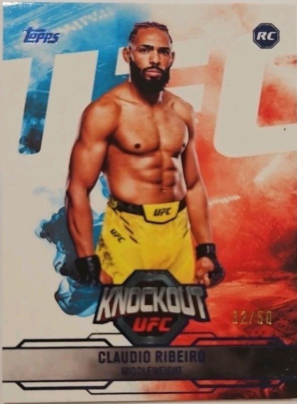 Claudio Ribeiro 2025 Topps Knockout UFC Base #75 Blue