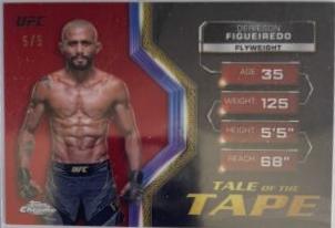 Deiveson Figueiredo 2024 Topps Chrome UFC Tale of the Tape #TFT-2 Red Refractor