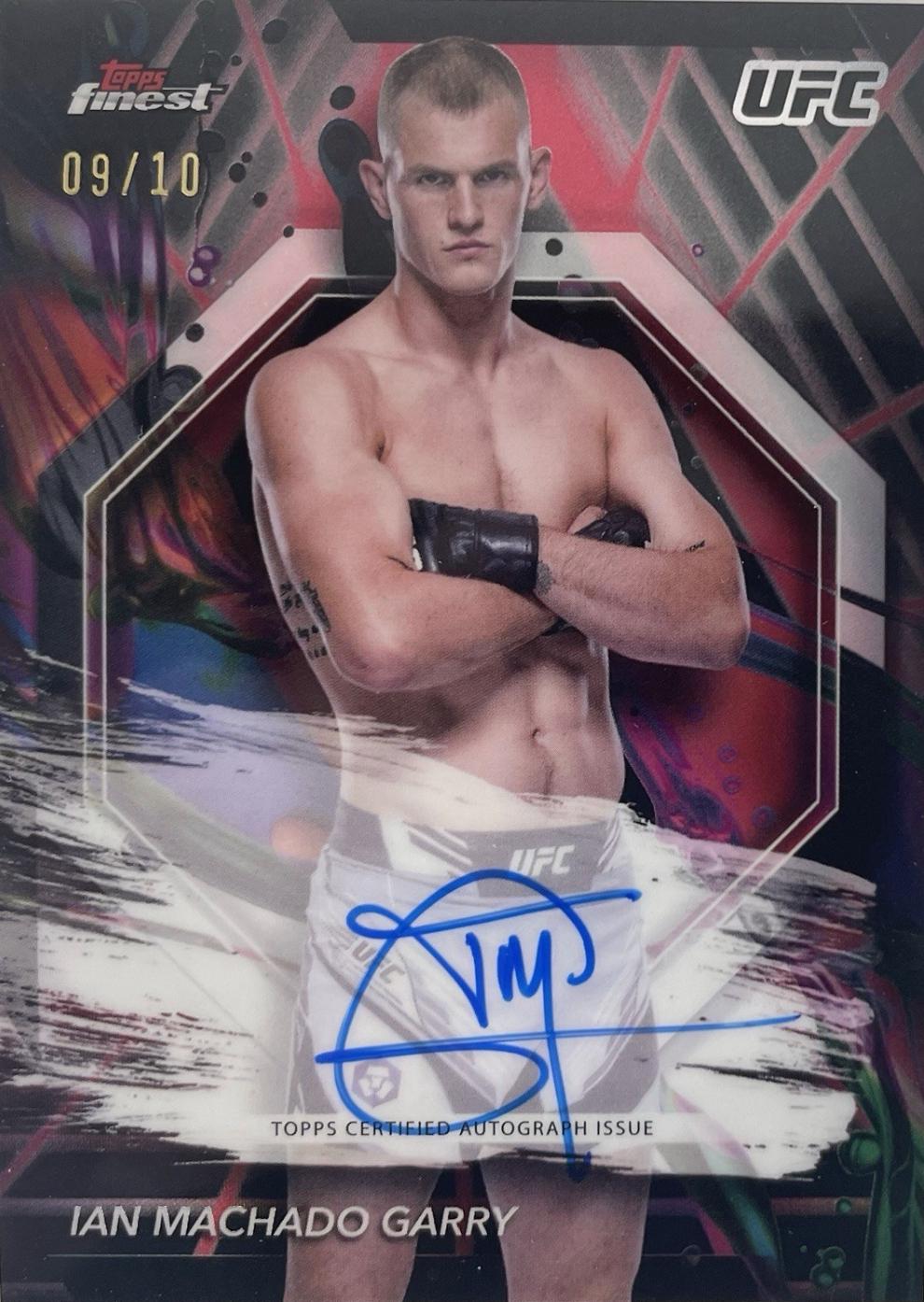 Ian Machado Garry 2024 Topps Finest UFC Finest Autographs #FA-IMG Red Black Vapor Refractor