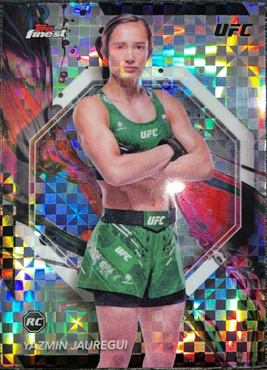 Yazmin Jauregui 2024 Topps Finest UFC Base Common #85 Checkerboard Refractor