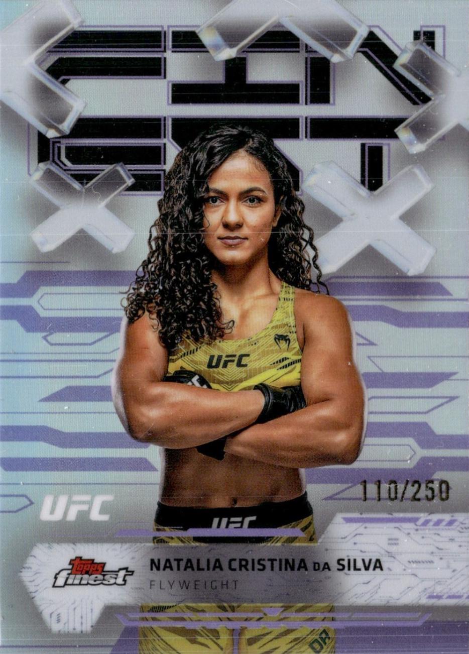 Natalia Silva 2025 Topps Finest UFC Base Common #38 Purple Refractor