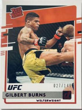 Gilbert Burns 2021 Panini Chronicles UFC Base Donruss Rated Rookies #30 Red