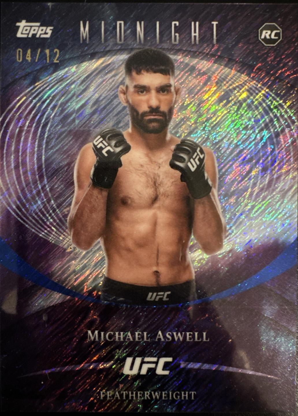Michael Aswell 2026 Topps Midnight UFC Base #86 Black Light