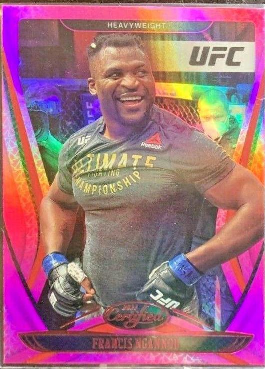 Francis Ngannou 2021 Panini Chronicles UFC Base Certified #125 Pink