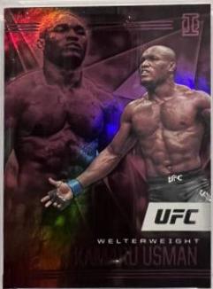 Kamaru Usman 2021 Panini Chronicles UFC Base Illusions #162 Pink
