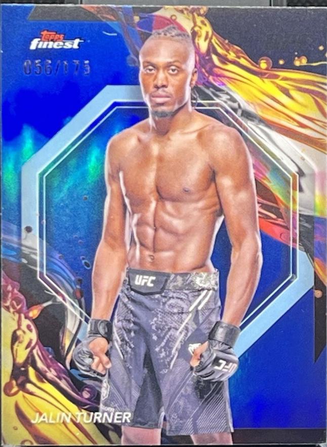 Jalin Turner 2024 Topps Finest UFC Base Uncommon #137 Blue Refractor