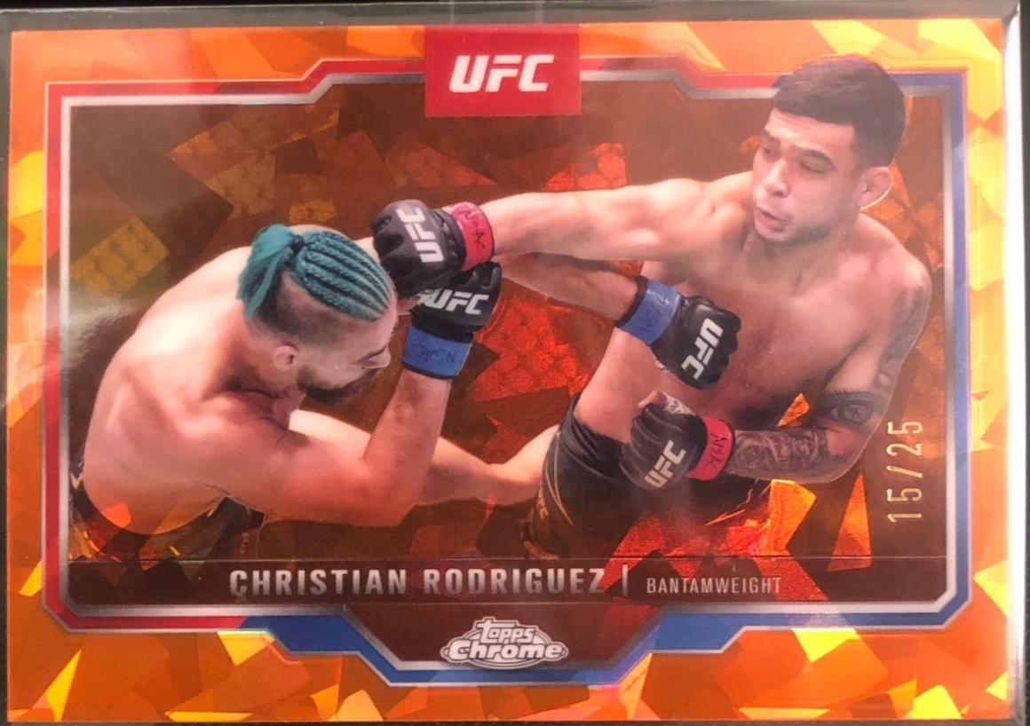 Christian Rodriguez 2025 Topps Chrome Sapphire UFC Base Sapphire #106 Orange Sapphire