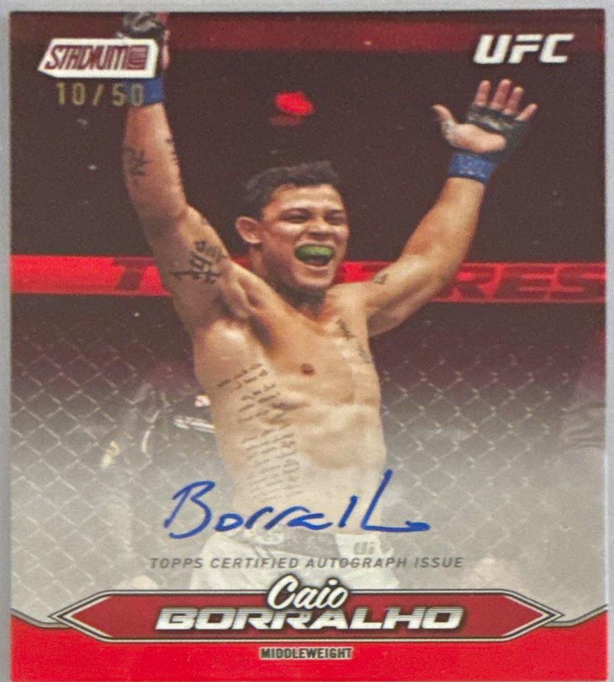 Caio Borralho 2025 Topps Stadium Club UFC Base Autographs #BCA-CBO Red