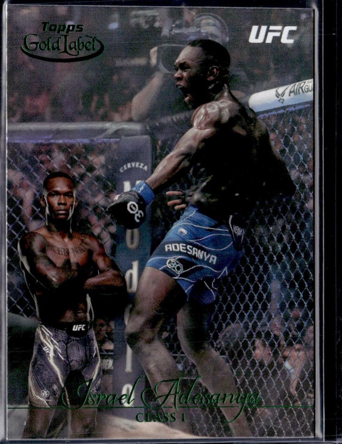 Israel Adesanya 2024 Topps Gold Label UFC Base Class I #4 Green