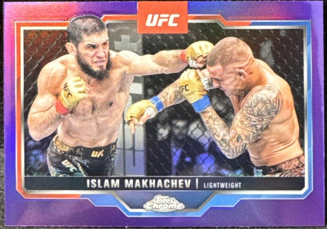Islam Makhachev 2025 Topps Chrome UFC Base #200 Purple Refractor