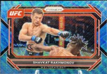 Shavkat Rakhmonov 2023 Panini Prizm UFC Base #81 Blue Wave