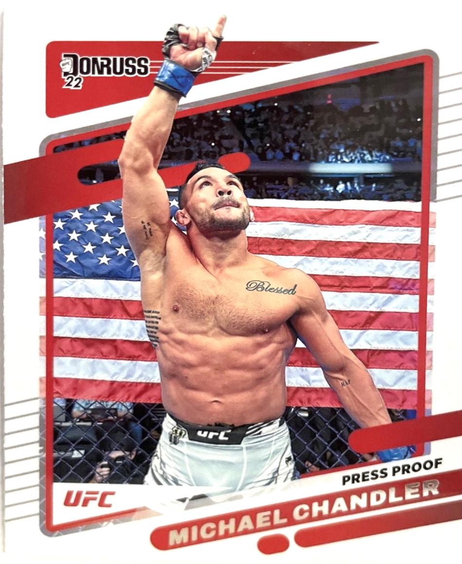 Michael Chandler 2022 Panini Donruss UFC Base #16 Press Proof Purple