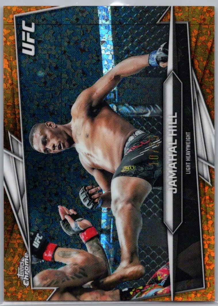 Jamahal Hill 2026 Topps Chrome UFC Base #95 Orange Mini Diamonds Refractor