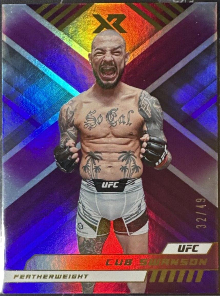 Cub Swanson 2023 Panini Chronicles UFC Base XR #298 Purple