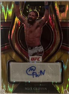 Max Griffin 2022 Panini Select UFC Rookie Signatures #RS-MXG Gold Flash