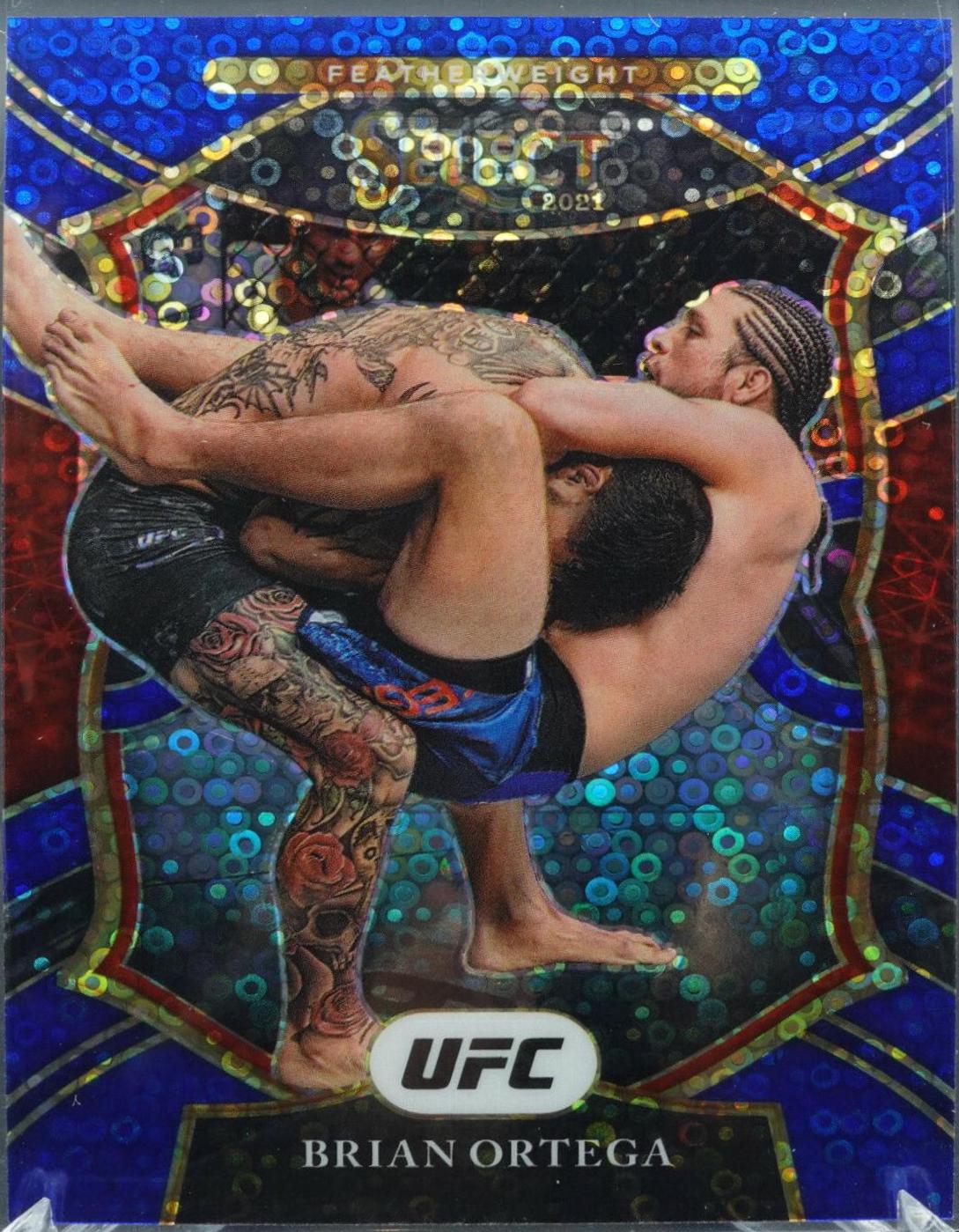 Brian Ortega 2021 Panini Select UFC Concourse #8 Blue Disco