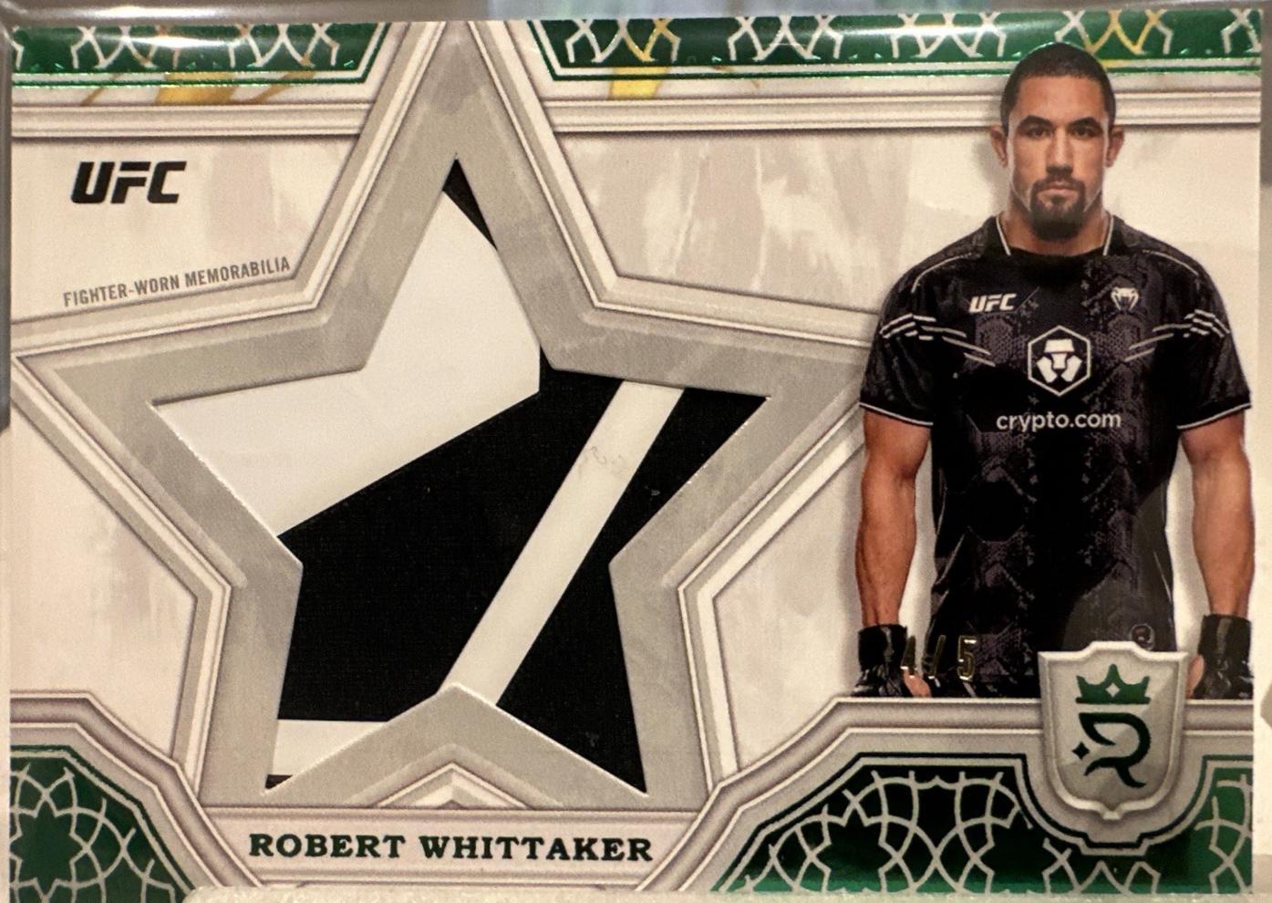 Robert Whittaker 2024 Topps Royalty UFC Star Relics #SRR-22 Green
