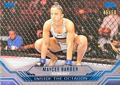 Maycee Barber 2024 Topps Knockout UFC Inside the Octagon #ITO-3 Black