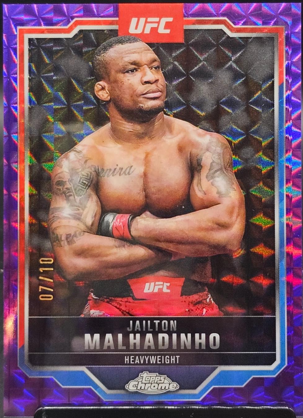 Jailton Almeida 2025 Topps Chrome UFC Base #112 Purple Geometric Refractor