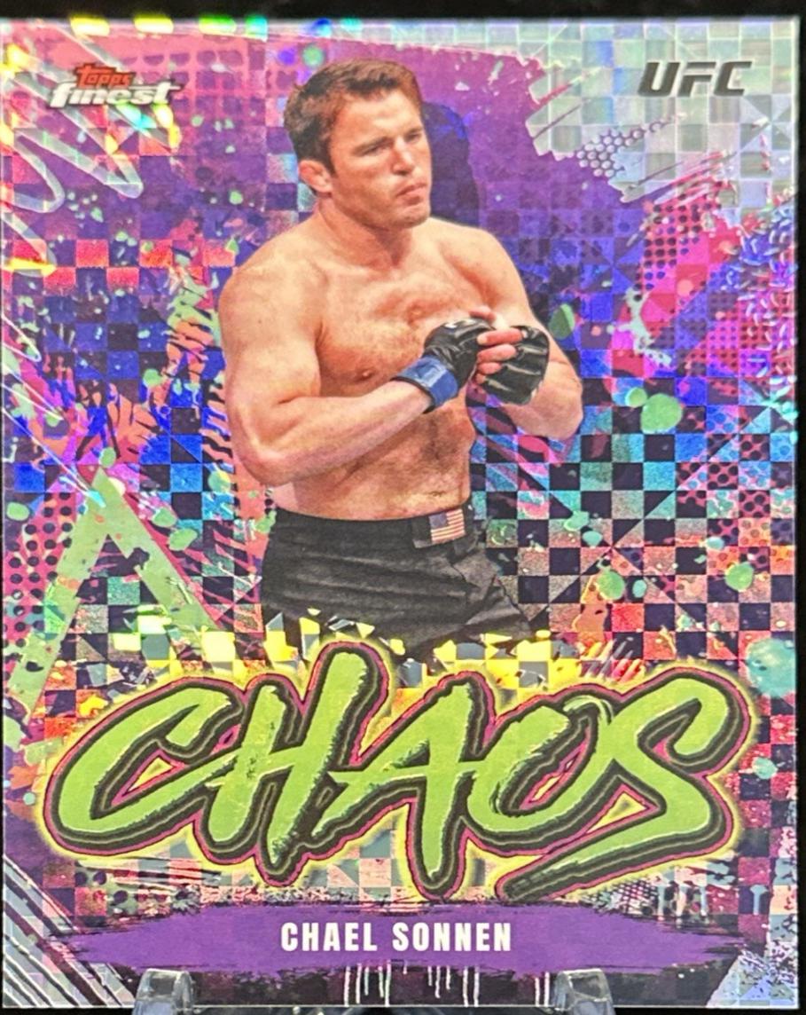 Chael Sonnen 2024 Topps Finest UFC Chaos #CHA-8 Checkerboard Refractor