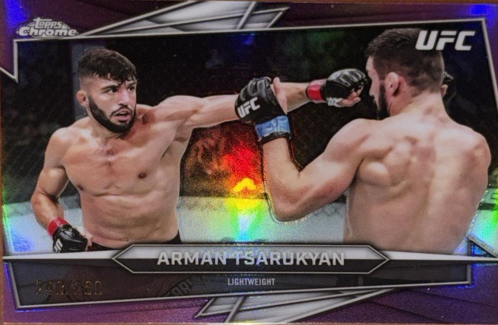 Arman Tsarukyan 2026 Topps Chrome UFC Base #120 Pink Refractor