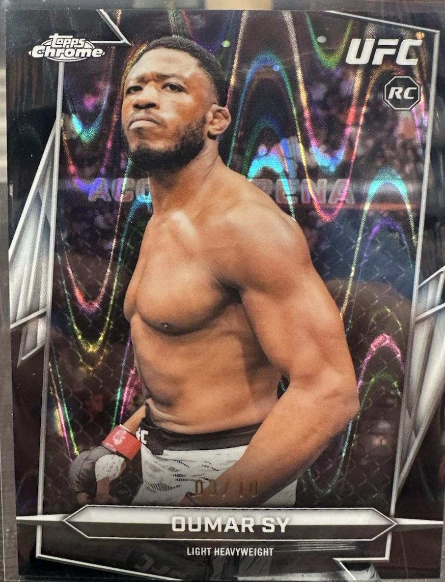 Oumar Sy 2026 Topps Chrome UFC Base #97 Black Refractor