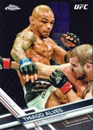 Thiago Alves 2017 Topps Chrome UFC Base #73 Refractor