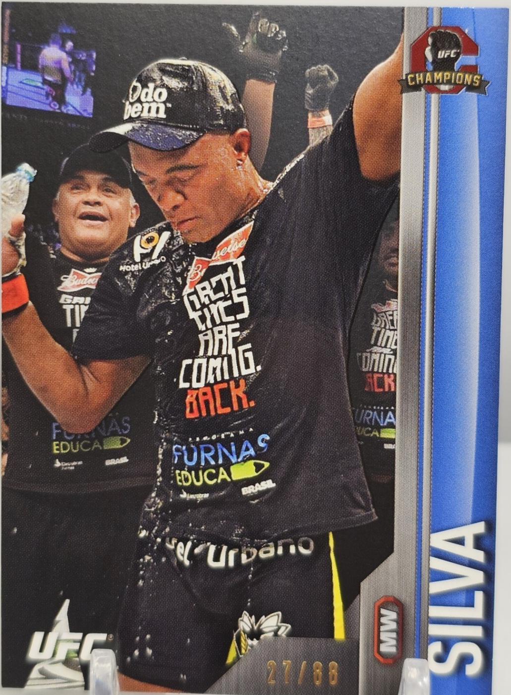 Anderson Silva 2015 Topps UFC Champions Base #84 Blue