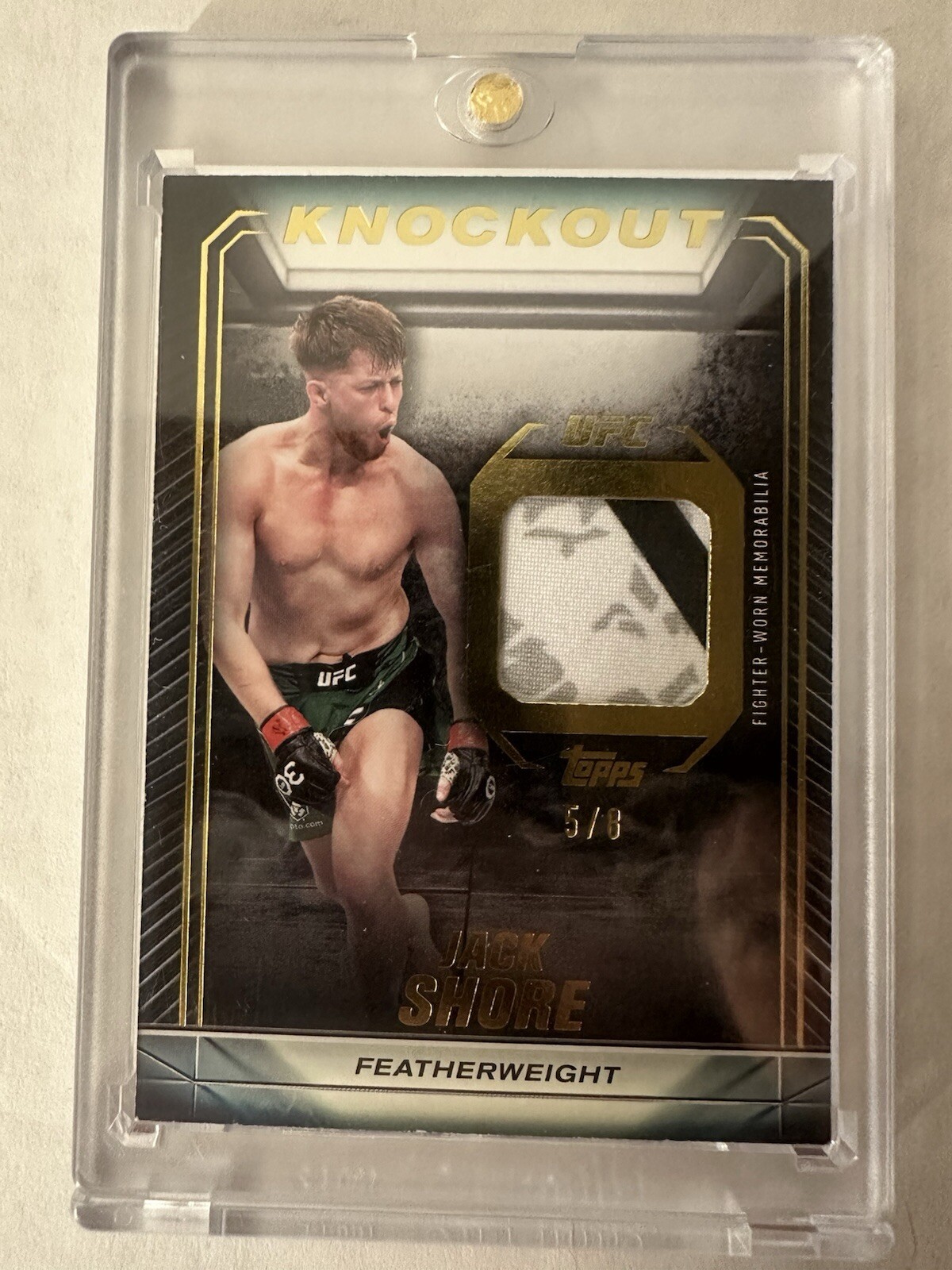 Jack Shore 2024 Topps Knockout UFC Knockout Relics #KR-JS Gold