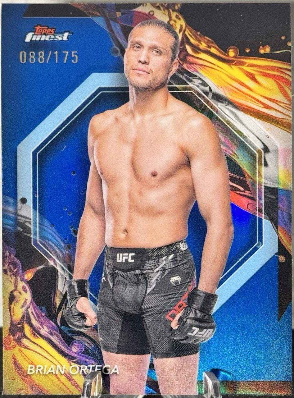Brian Ortega 2024 Topps Finest UFC Base Uncommon #177 Blue Refractor