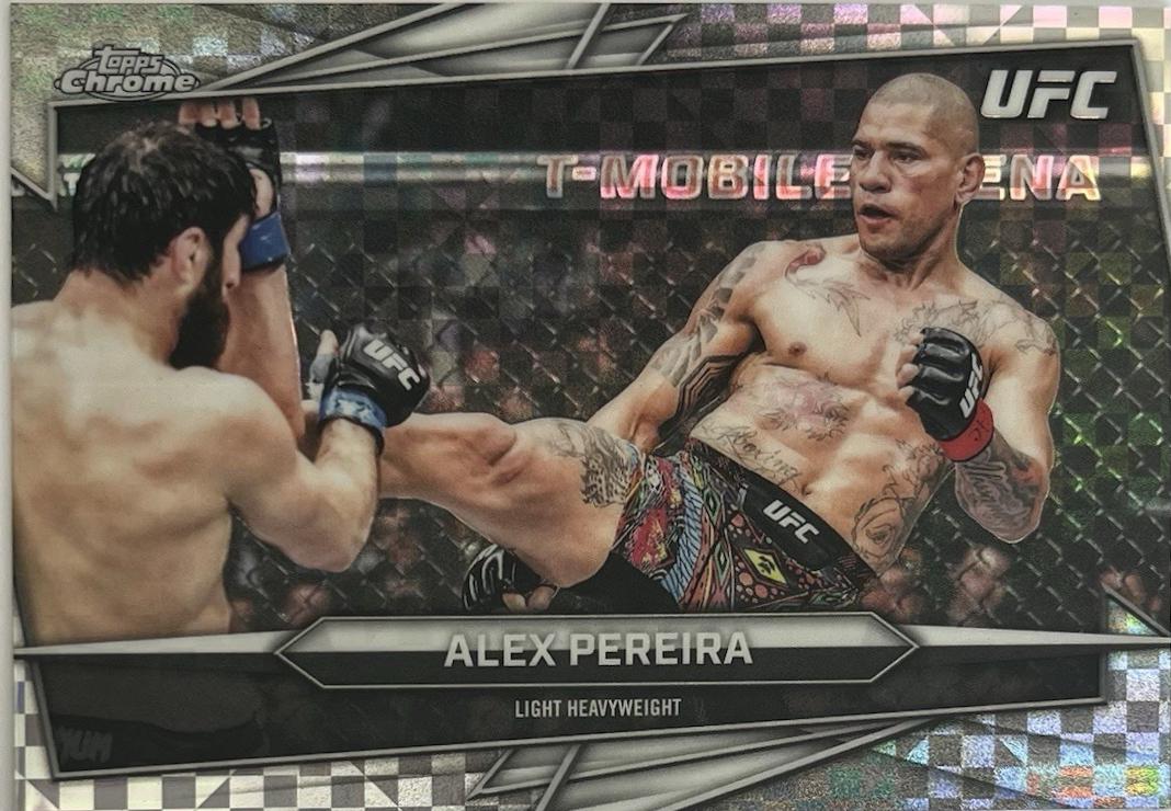 Alex Pereira 2026 Topps Chrome UFC Base #90 X-fractor