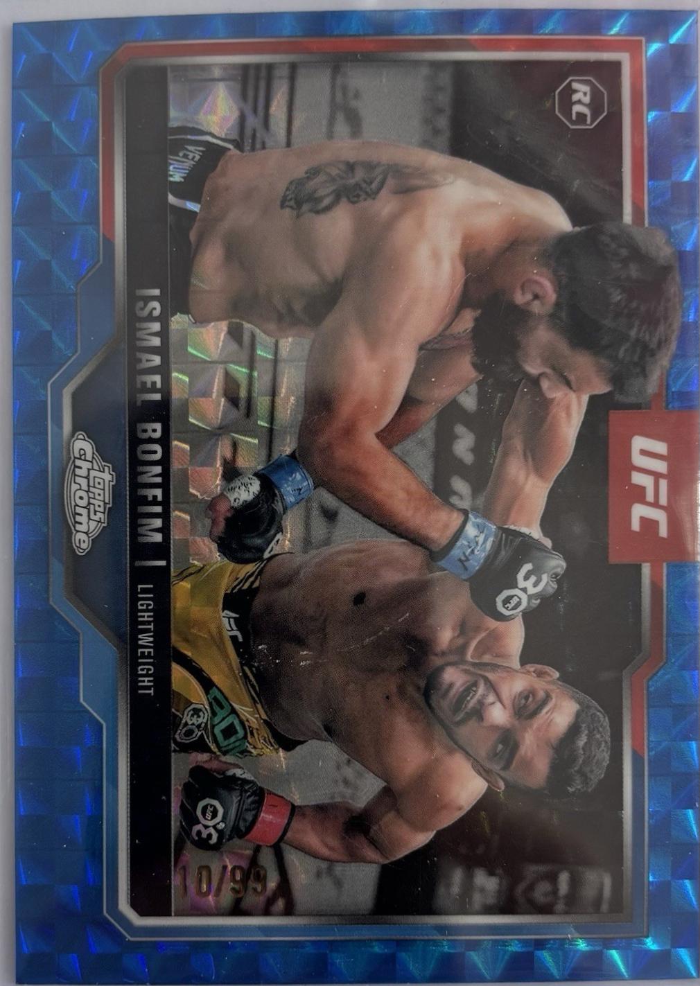 Ismael Bonfim 2025 Topps Chrome UFC Base #13 Blue Geometric Refractor