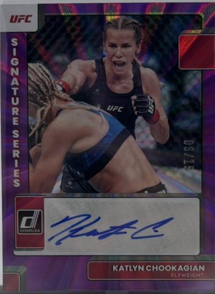 Katlyn Cerminara 2023 Panini Donruss UFC Signature Series #75 Purple Laser