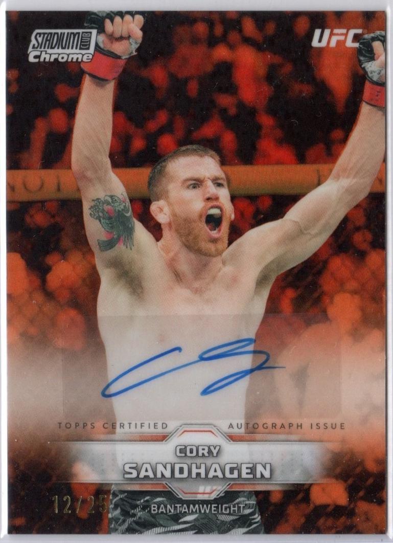 Cory Sandhagen 2026 Topps Stadium Club UFC Chrome Autographs #CAV-CSN Red Refractor