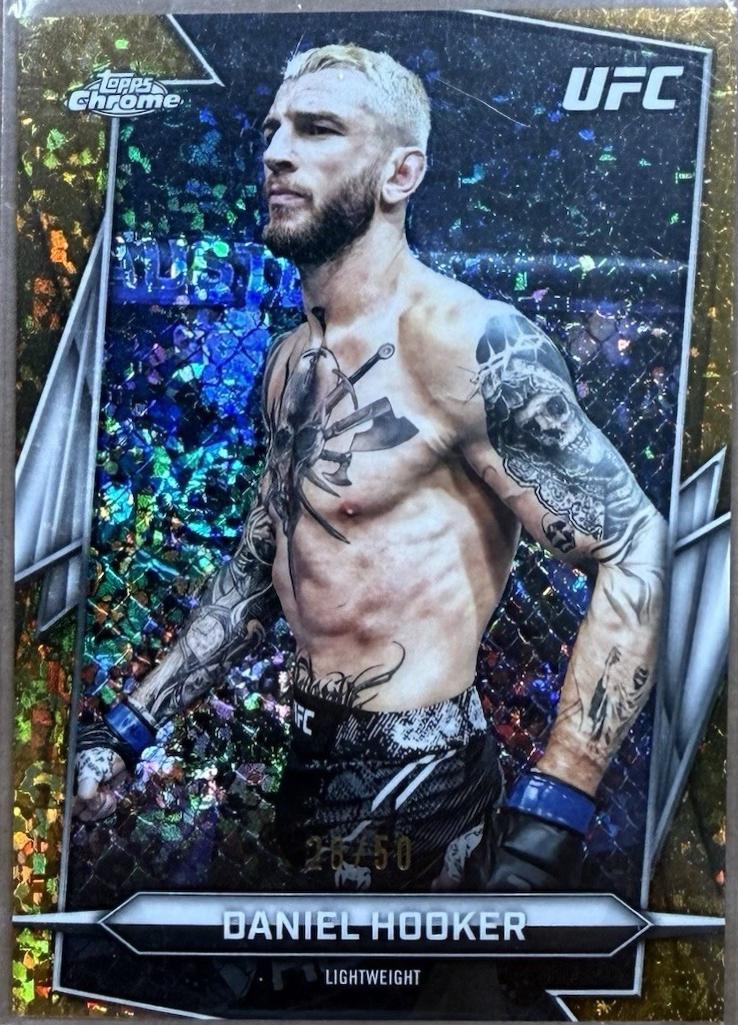 Dan Hooker 2026 Topps Chrome UFC Base #152 Gold Refractor