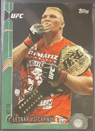Brock Lesnar / Shane Carwin 2015 Topps UFC Chronicles Base #103 Green