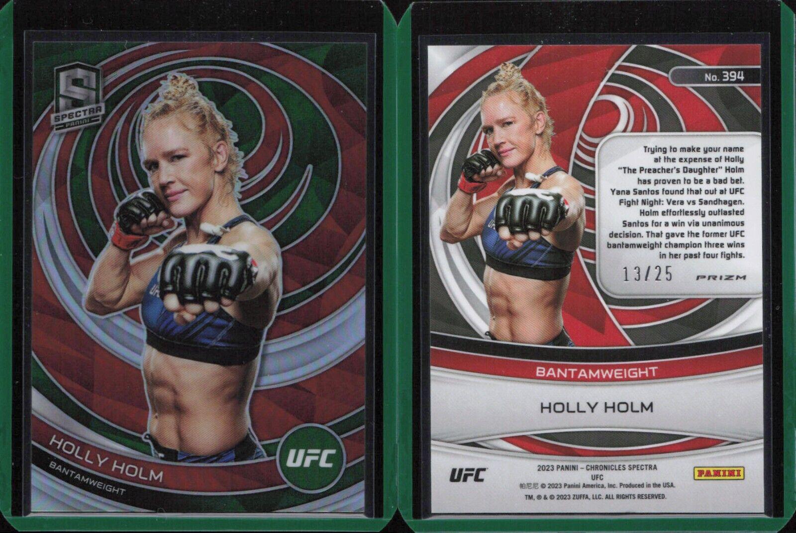 Holly Holm 2023 Panini Chronicles UFC Base Spectra #394 Green