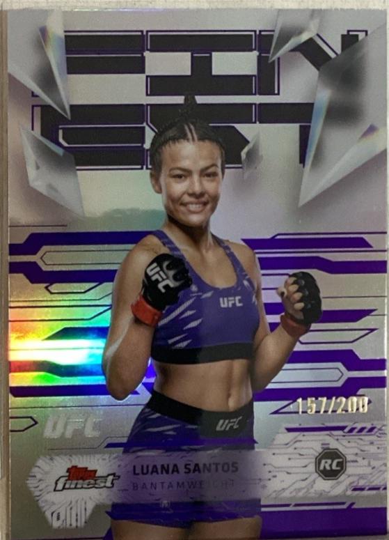 Luana Santos 2025 Topps Finest UFC Base Uncommon #132 Purple Refractor