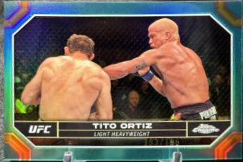 Tito Ortiz 2024 Topps Chrome UFC Base #186 Aqua Refractor