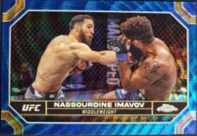 Nassourdine Imavov 2024 Topps Chrome UFC Base #145 Blue Wave Refractor
