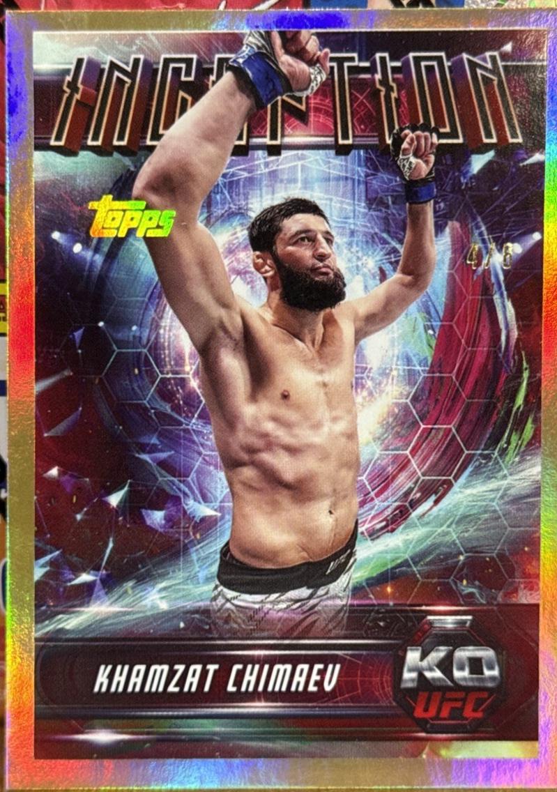 Khamzat Chimaev 2025 Topps Knockout UFC Inception #IN-99 Gold