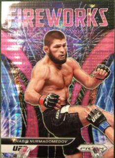 Khabib Nurmagomedov 2022 Panini Prizm UFC Fireworks #5 Pink Pulsar