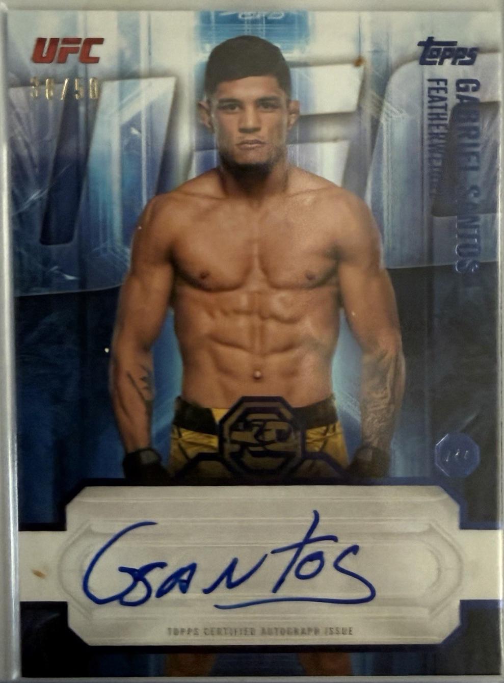 Gabriel Santos 2026 Topps Knockout UFC Knockout Autographs #KOA-GSS Blue